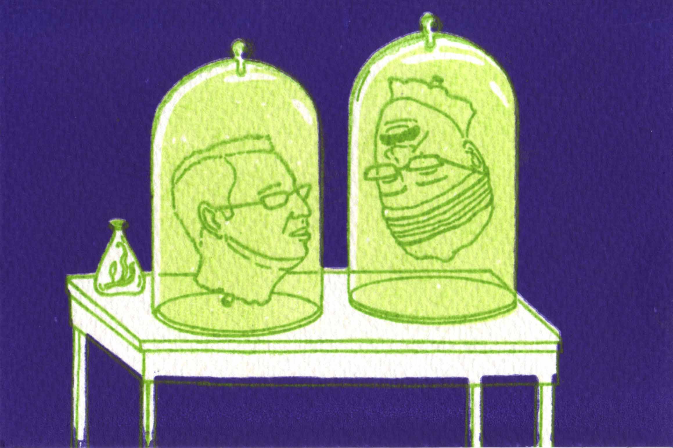Foz & Gary Silkscreen Postcard