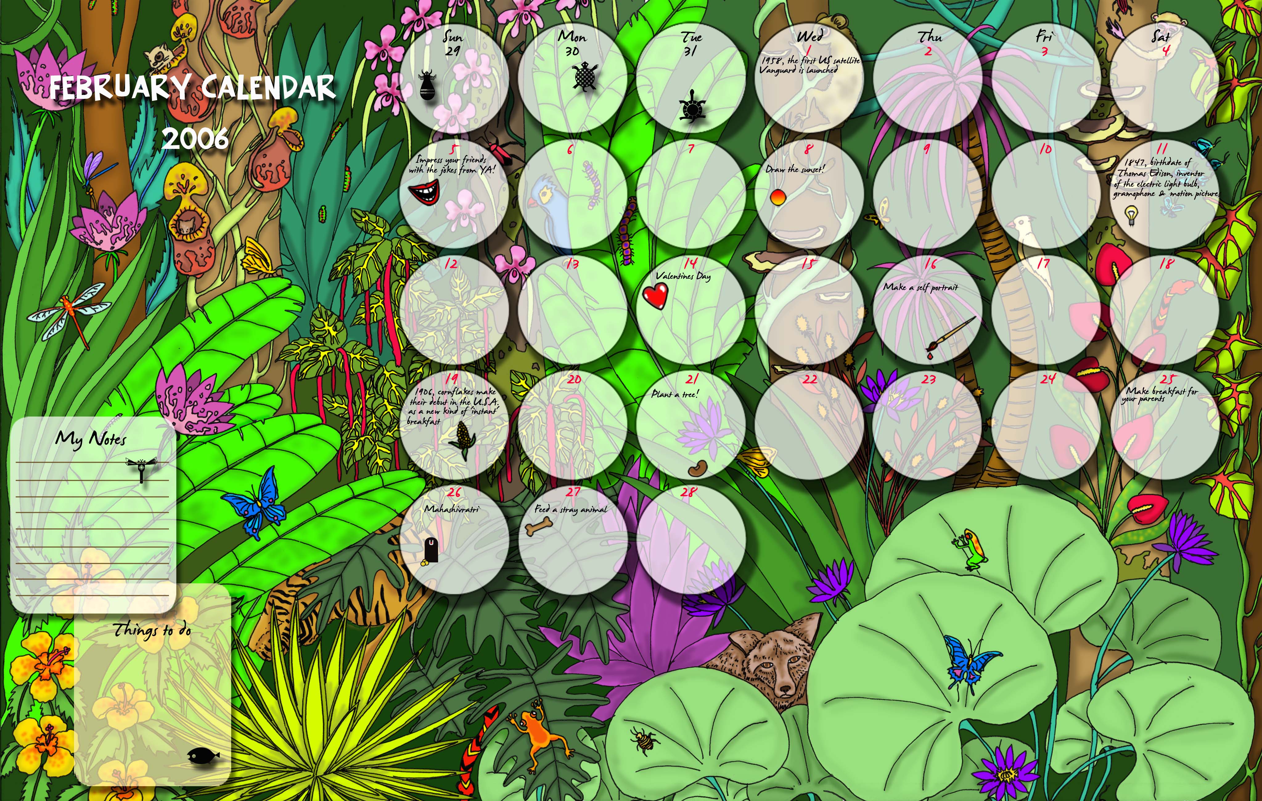 YA! February Calendar - Jungle