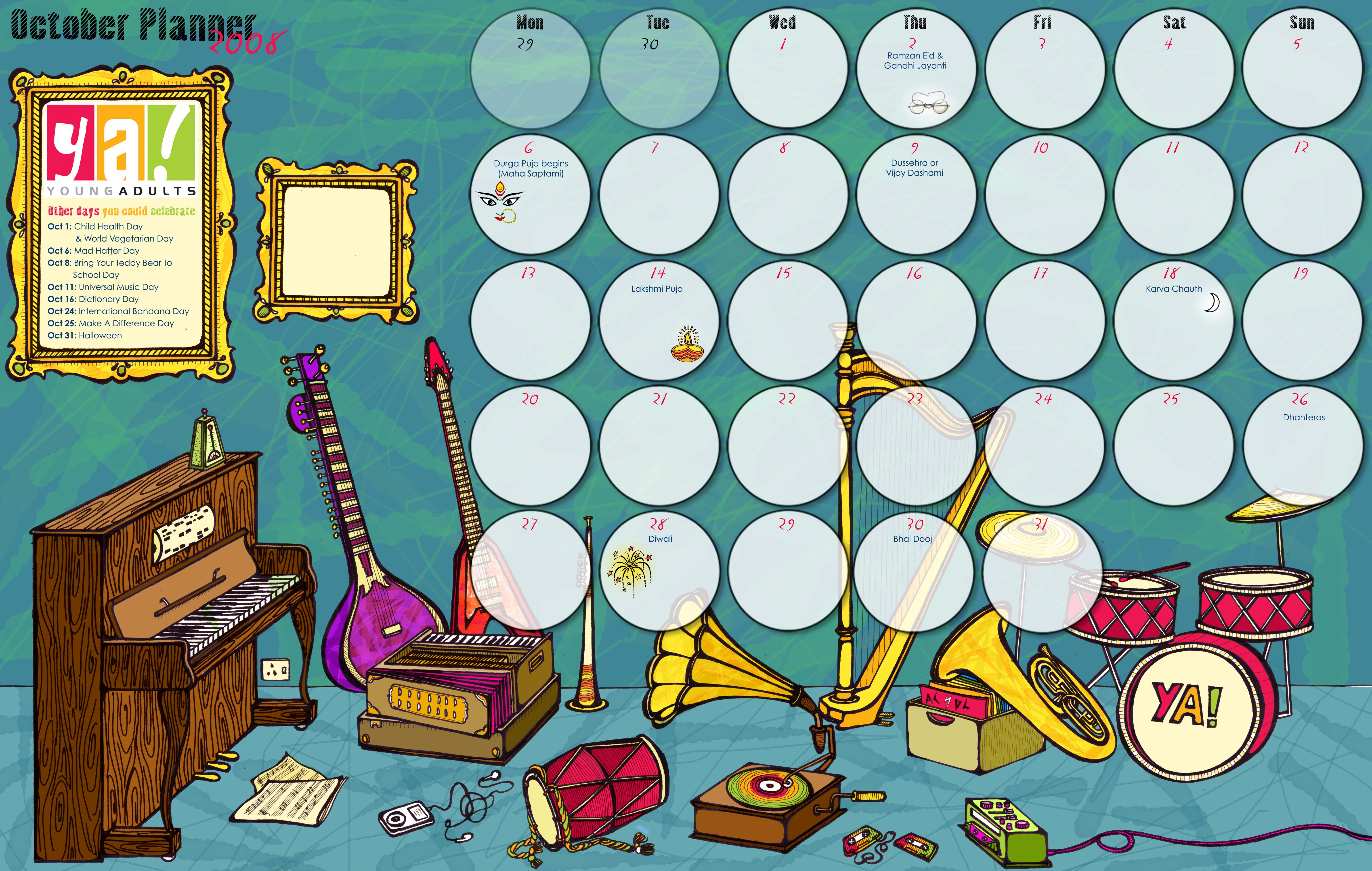 YA! October Calendar - Music