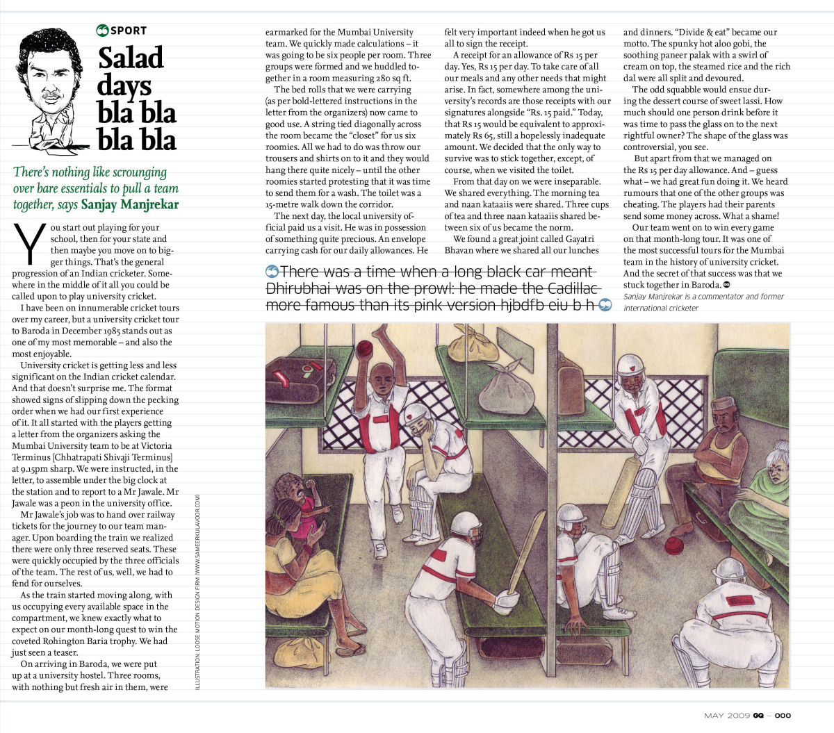 GQ India – Talk Sport - Train Cricket Article