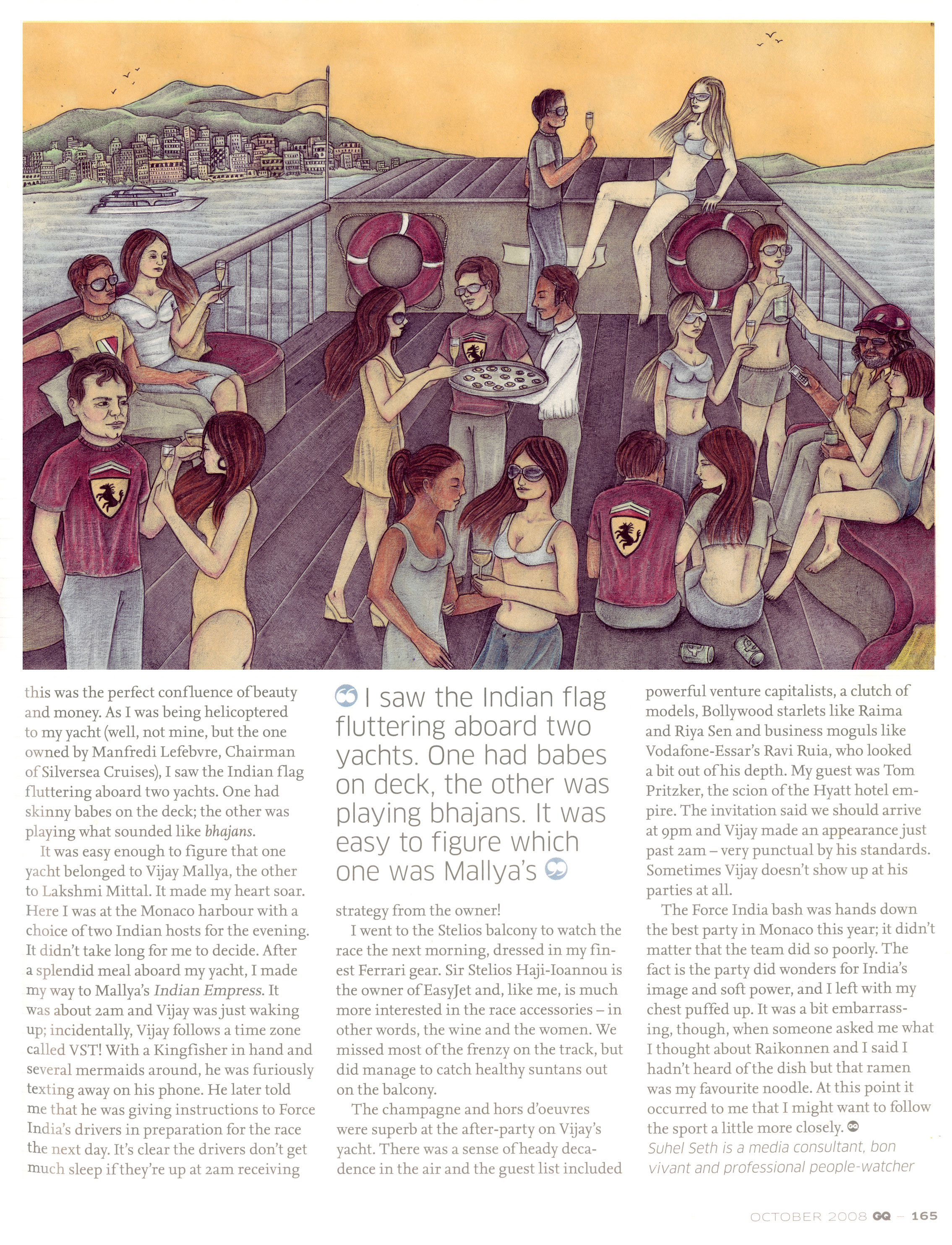 GQ India – Talk Sports - F1 - Article (Sept 2008)