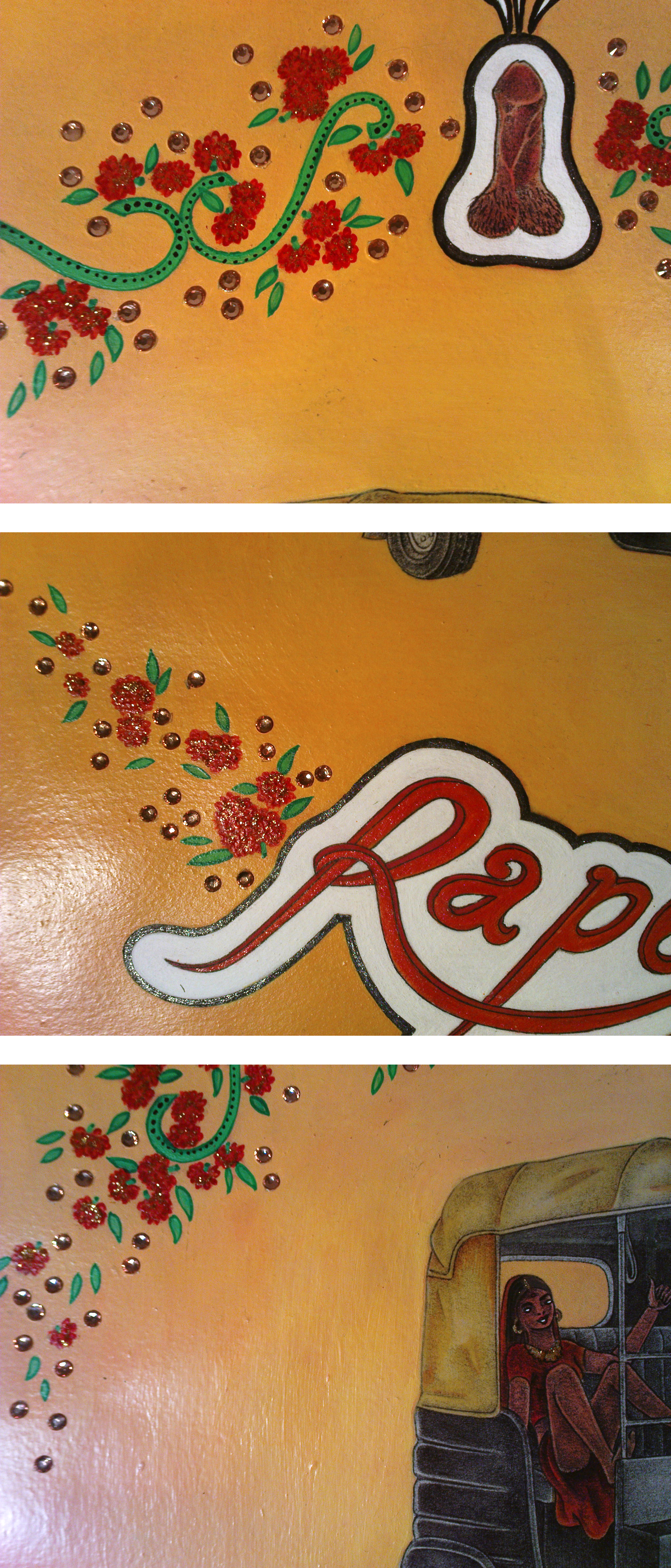 Rape Rick Rhinestones Closeup Rape Rick Rhinestones Closeup