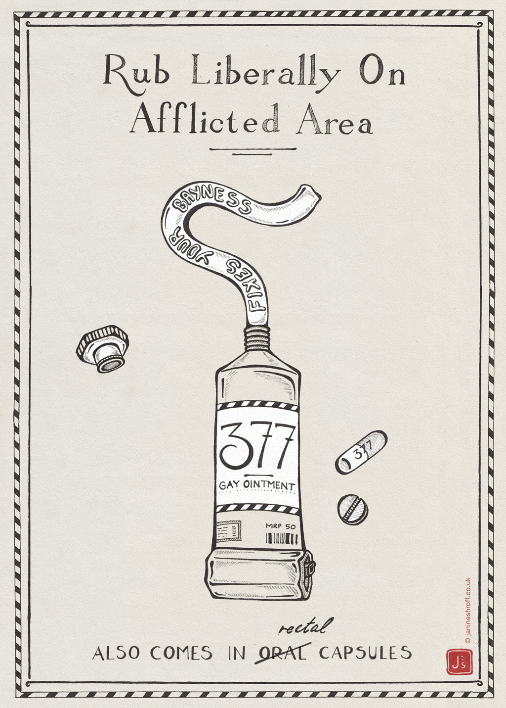 377 Gay Ointment Outline Monotone