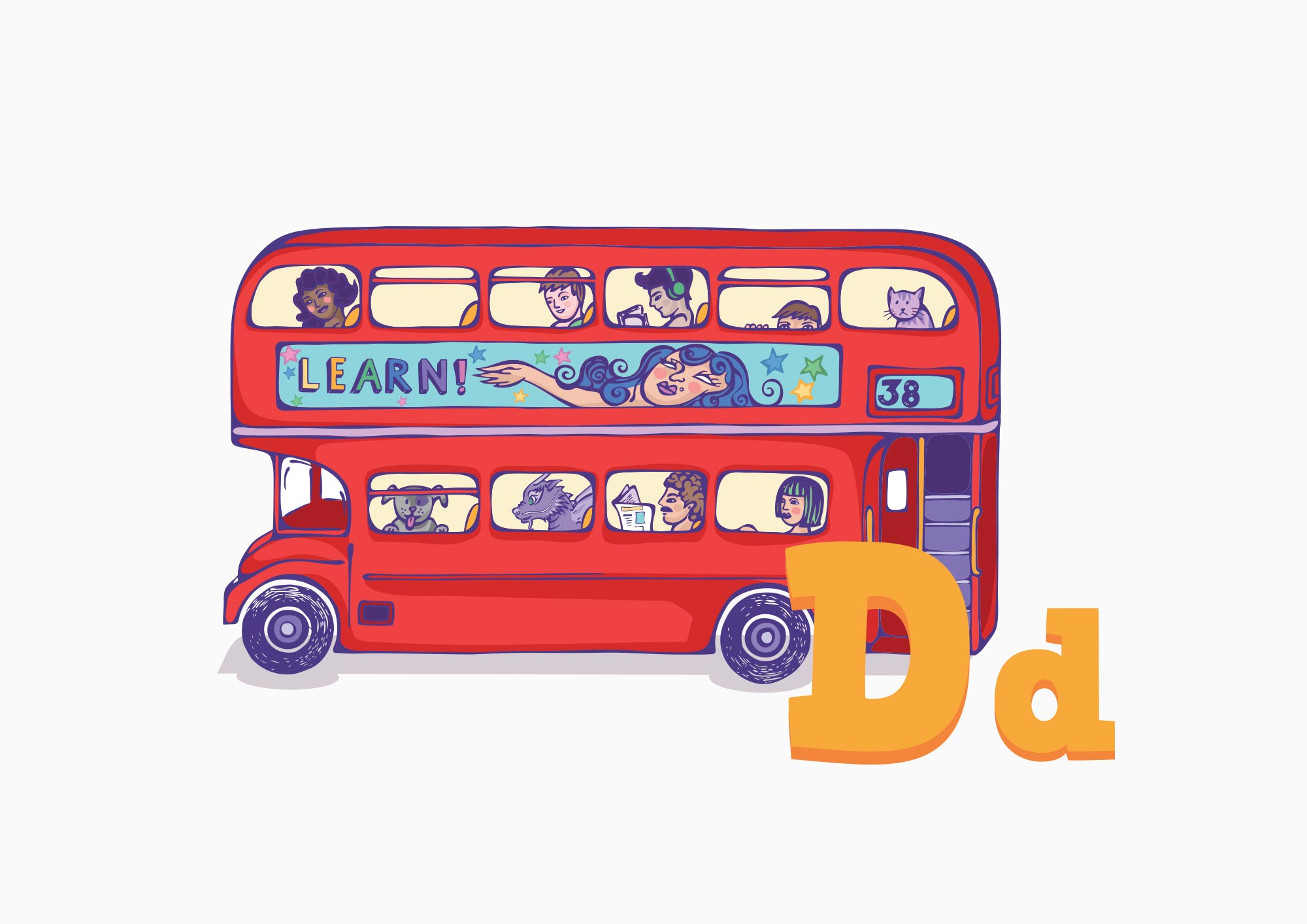 Educate Kids Club | Flash Cards Bus